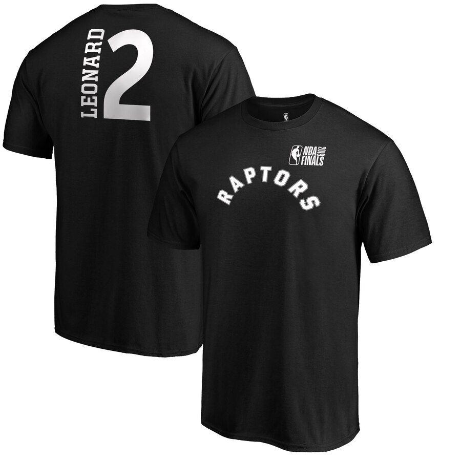 2019 Men Toronto Raptors #2 Leonard black NBA Nike T shirt